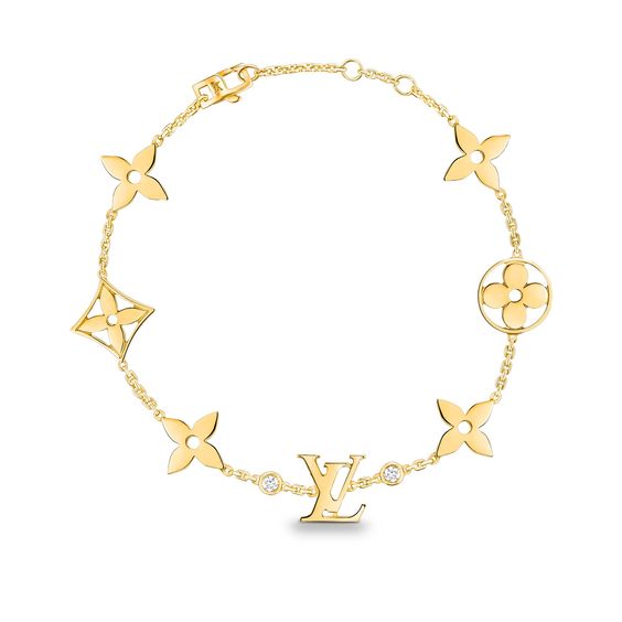 [Demi jewelry]STAR AND SUN 7 MOTIFS GOLD BRACELET