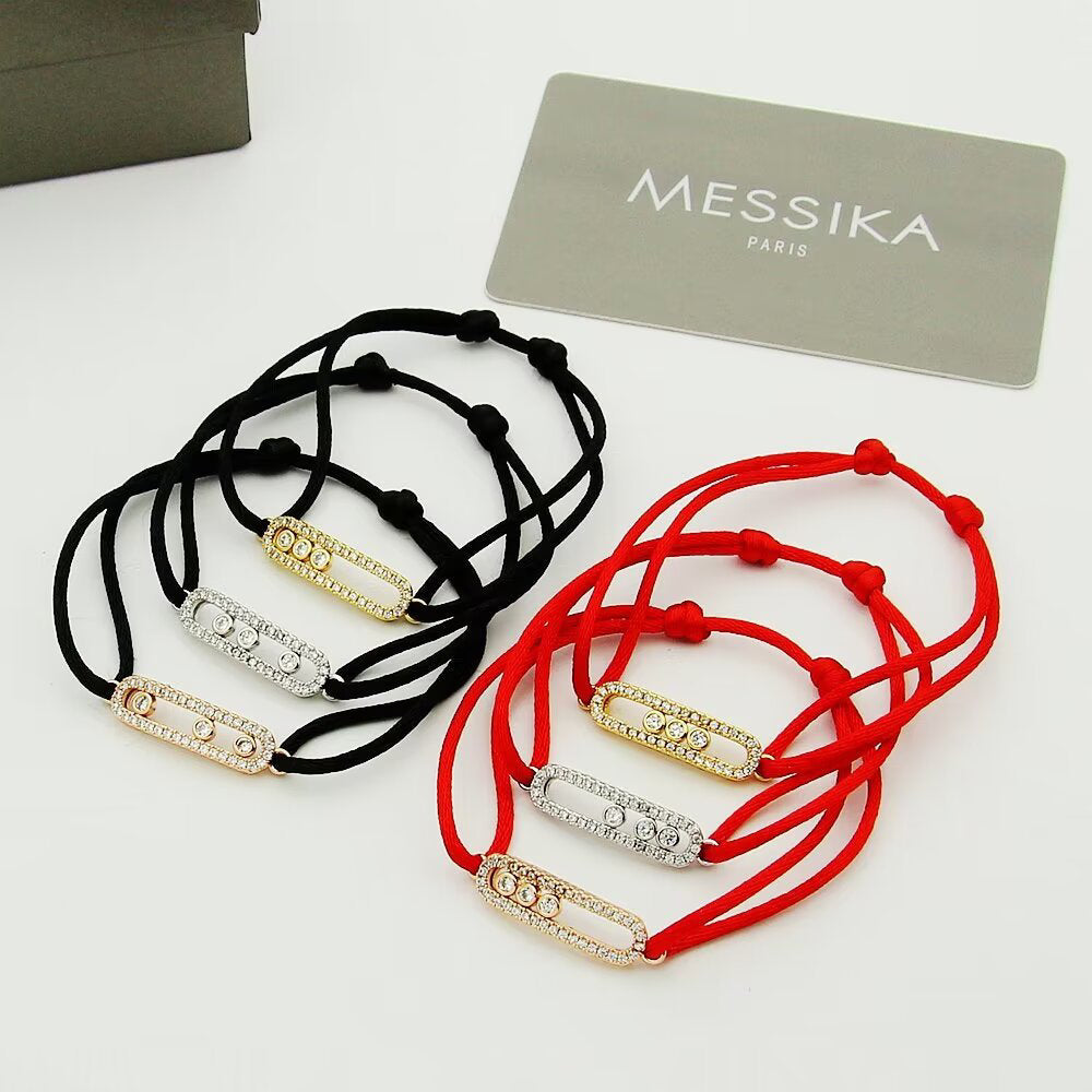 [Mystic ]MK Care(s) pink cord pavé bracelet