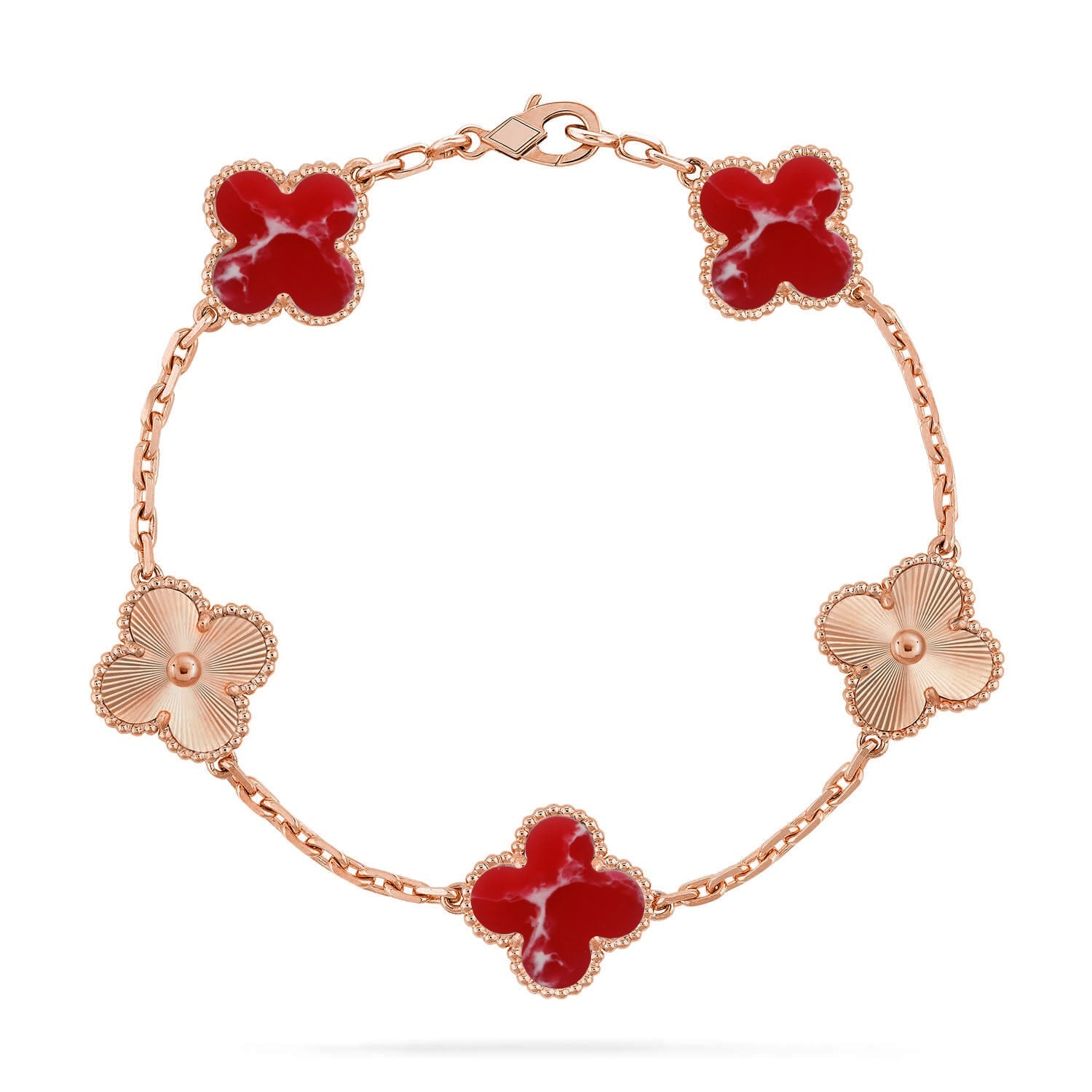 [Demi jewelry]CLOVER 5 MOTIF RED PATTERN BRACELET COLLECTION