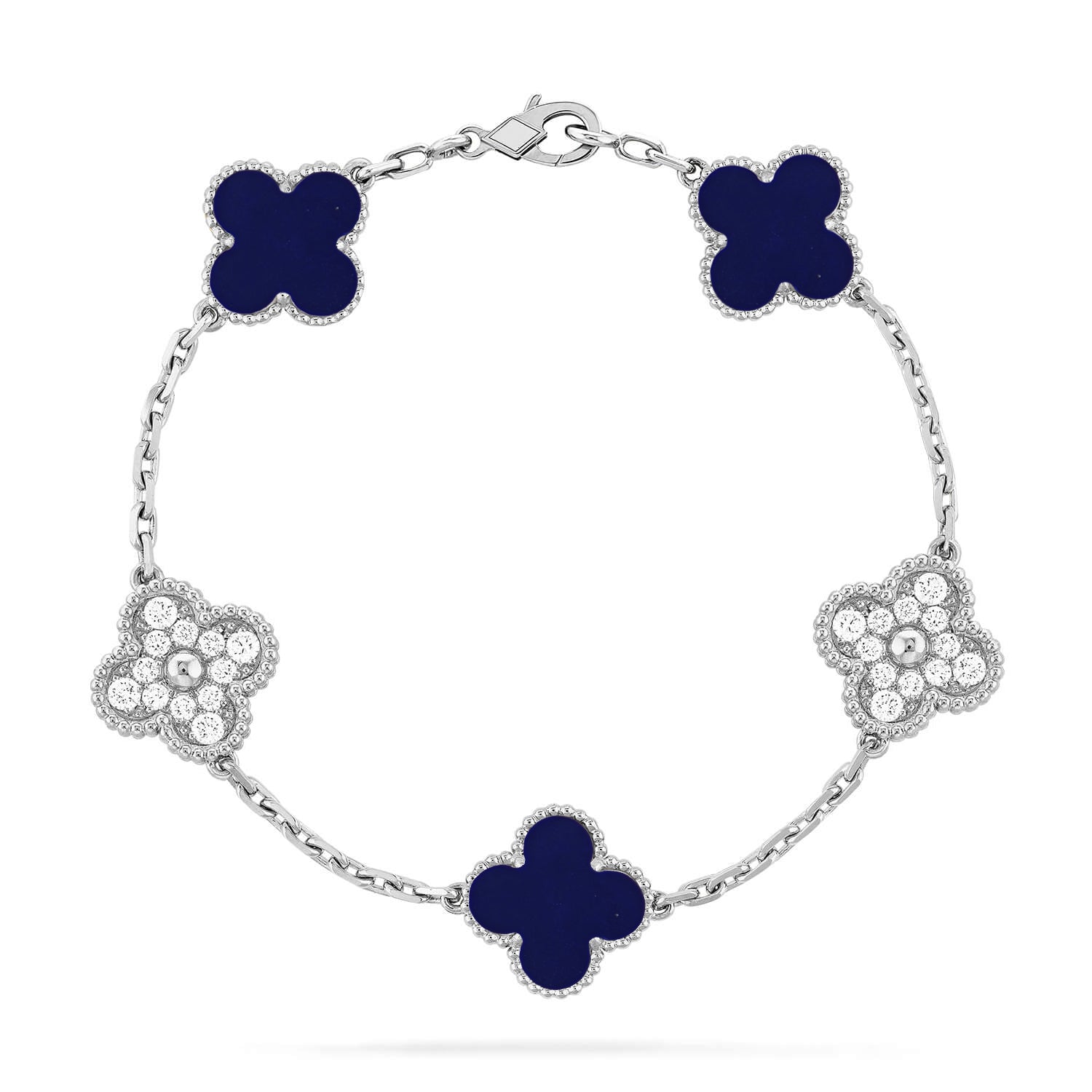 [Demi jewelry]CLOVER 5 MOTIF LAPIS LAZULI BRACELET COLLECTION-new
