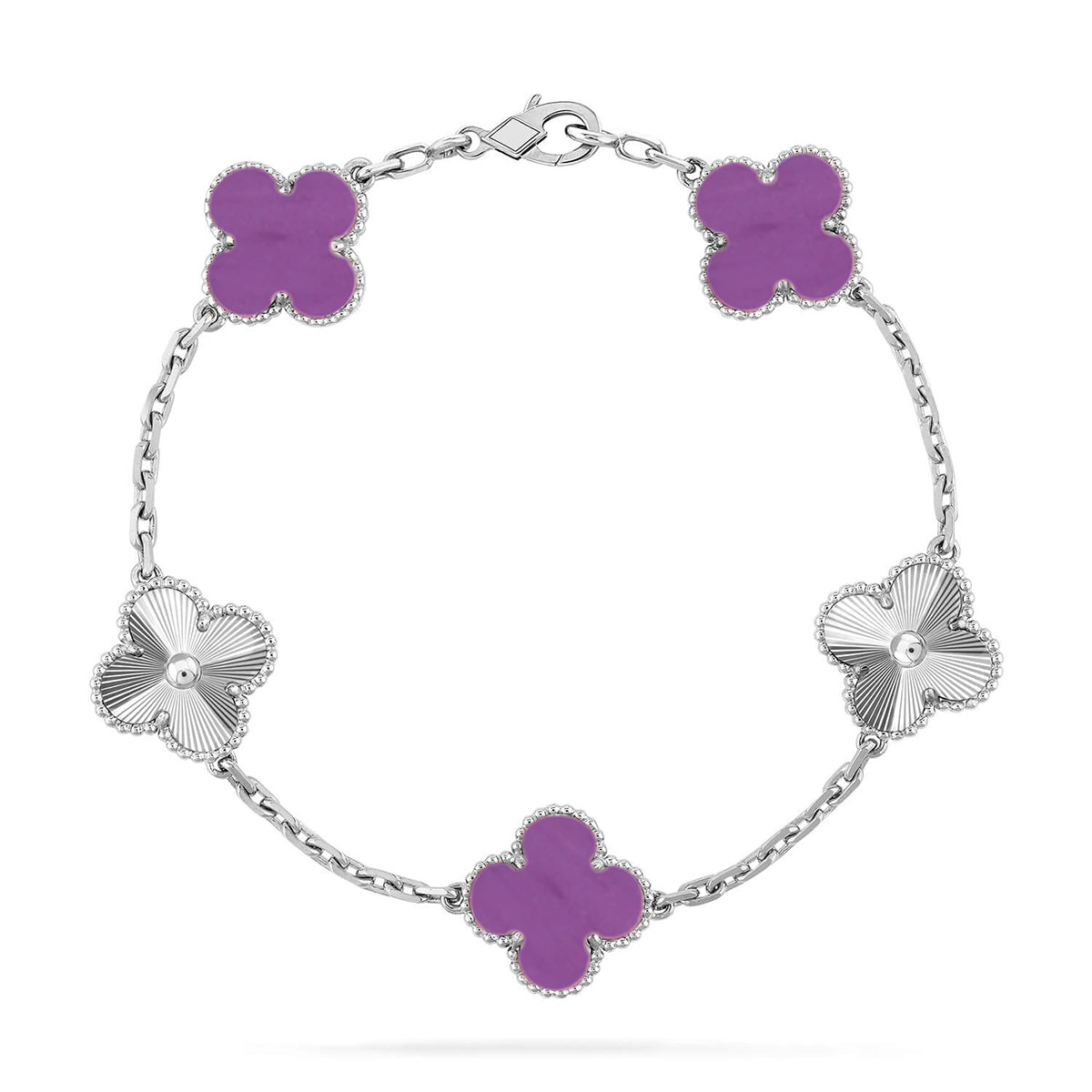 [Demi jewelry] CLOVER 5 MOTIF VIOLET BRACELET COLLECTION