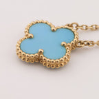 [Demi jewelry]CLOVER 15MM VINTAGE TURQUOISE NECKLACE