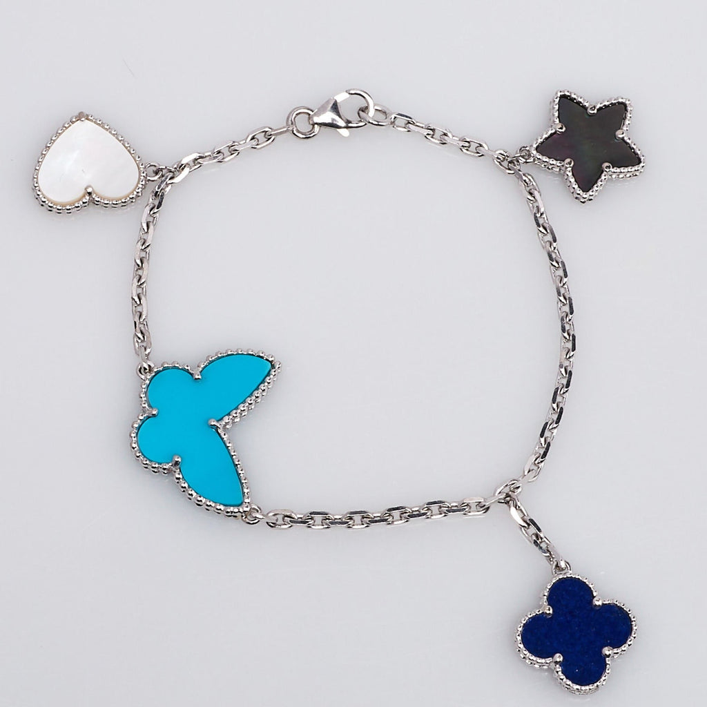 [Demi jewelry]LUCKY SPRING SILVER BRACELET 4 MOTIF-new