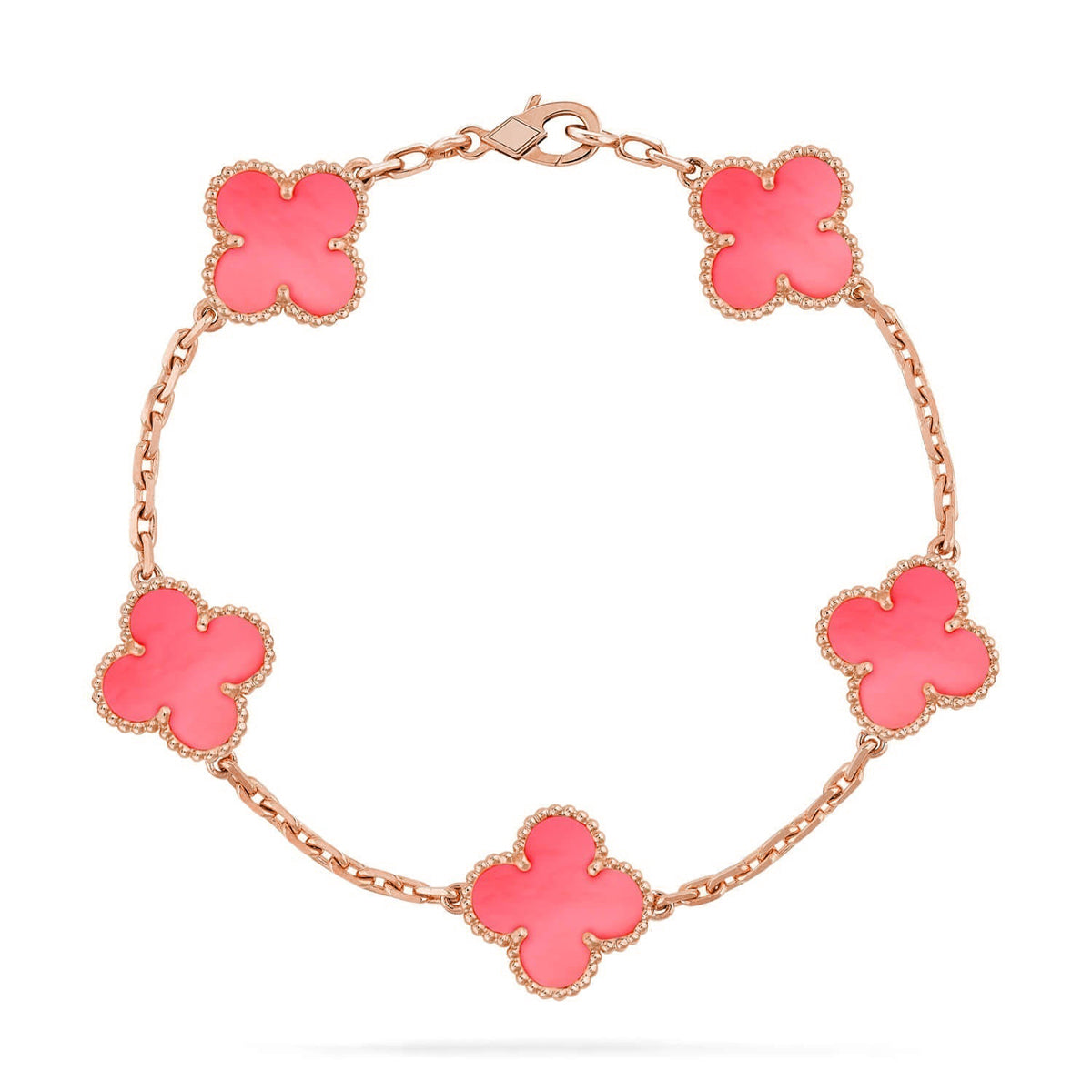[Demi jewelry] CLOVER 5 MOTIFS  PINK MOP BRACELET COLLECTION