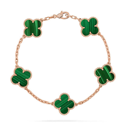 [Mystic] CLOVER 5 MOTIF MALACHITE BRACELET COLLECTION