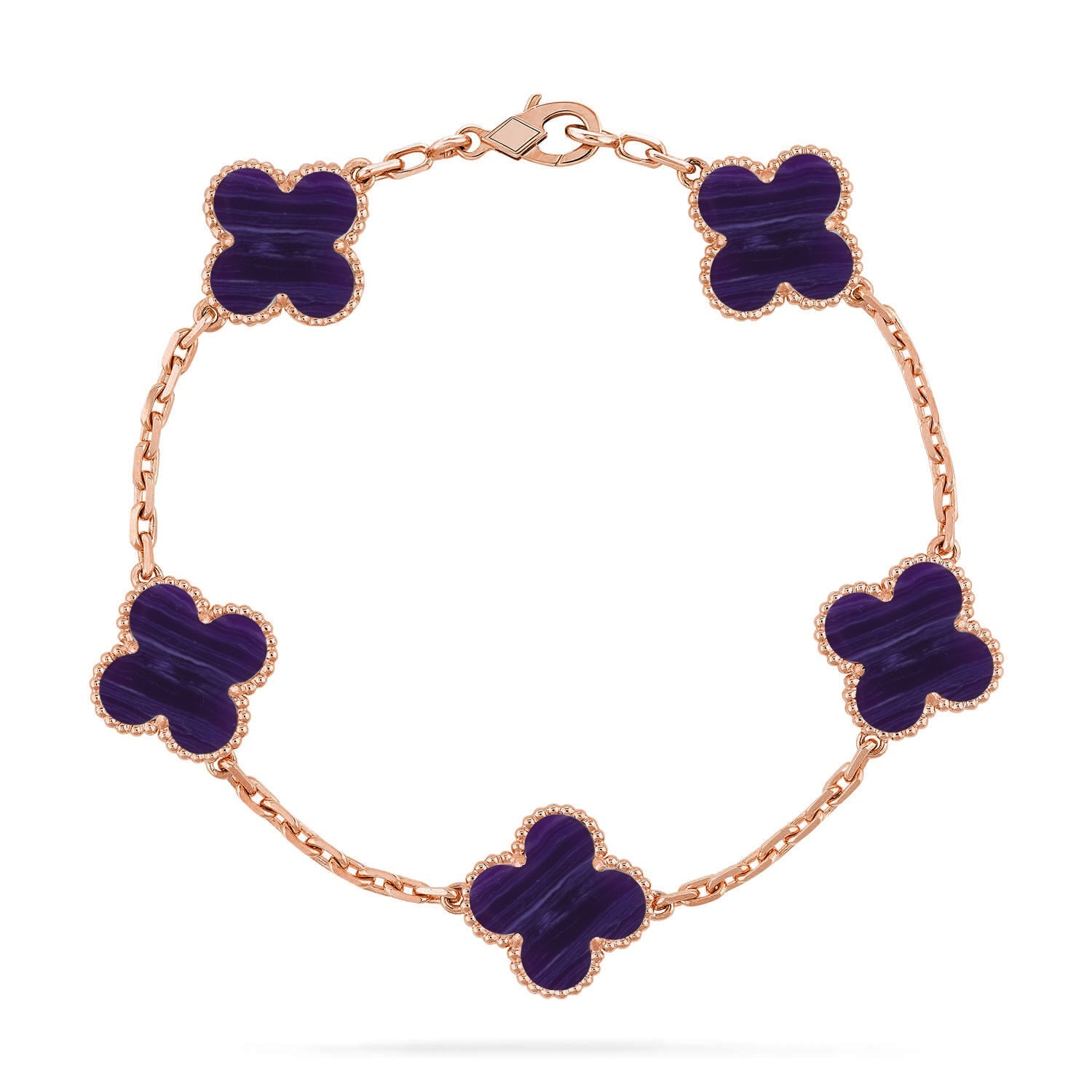 [Demi jewelry]CLOVER 5 MOTIF PURPLE STRIPES BRACELET COLLECTION