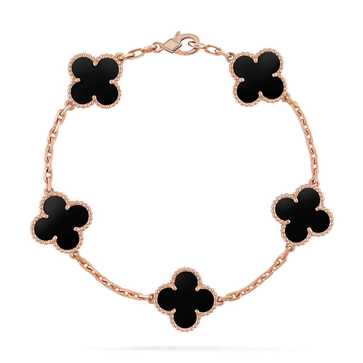 [Demi jewelry] CLOVER 5 MOTIF ONYXS BRACELET COLLECTION-new