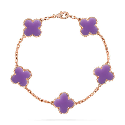 [Mystic]CLOVER 5 MOTIF LIGHT PURPLE BRACELET COLLECTION