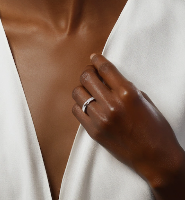 [Demi jewelry]ALLIANCE LIENS VIDENCE PAVED DIAMOND 4MM RING