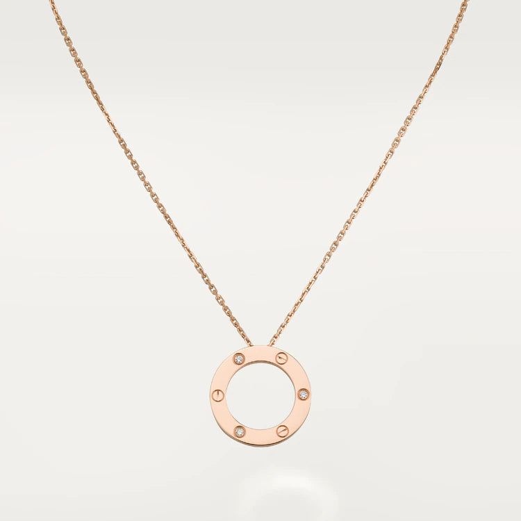 [Demi jewelry]LOVE NECKLACE 16MM 3 DIAMONDS