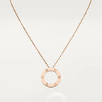 [Demi jewelry]LOVE NECKLACE 16MM 3 DIAMONDS