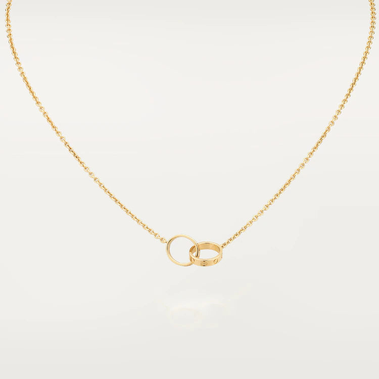 [Demi jewelry]LOVE NECKLACE DOUBLE RING GOLD