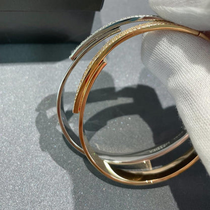 [Mystic ]Move Noa Rose Gold Pavé Diamond Bangle Bracelet