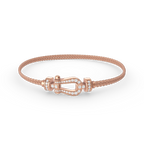 [Demi jewelry]FORCE SMALL HORSESHOE  DIAMOND CHAIN ROPE BRACELET