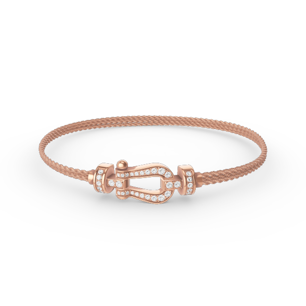 [Mystic]FORCE SMALL HORSESHOE  DIAMOND CHAIN ROPE BRACELET