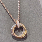 [Demi jewelry]TRINITY NECKLACE GOLD  DIAMONDS