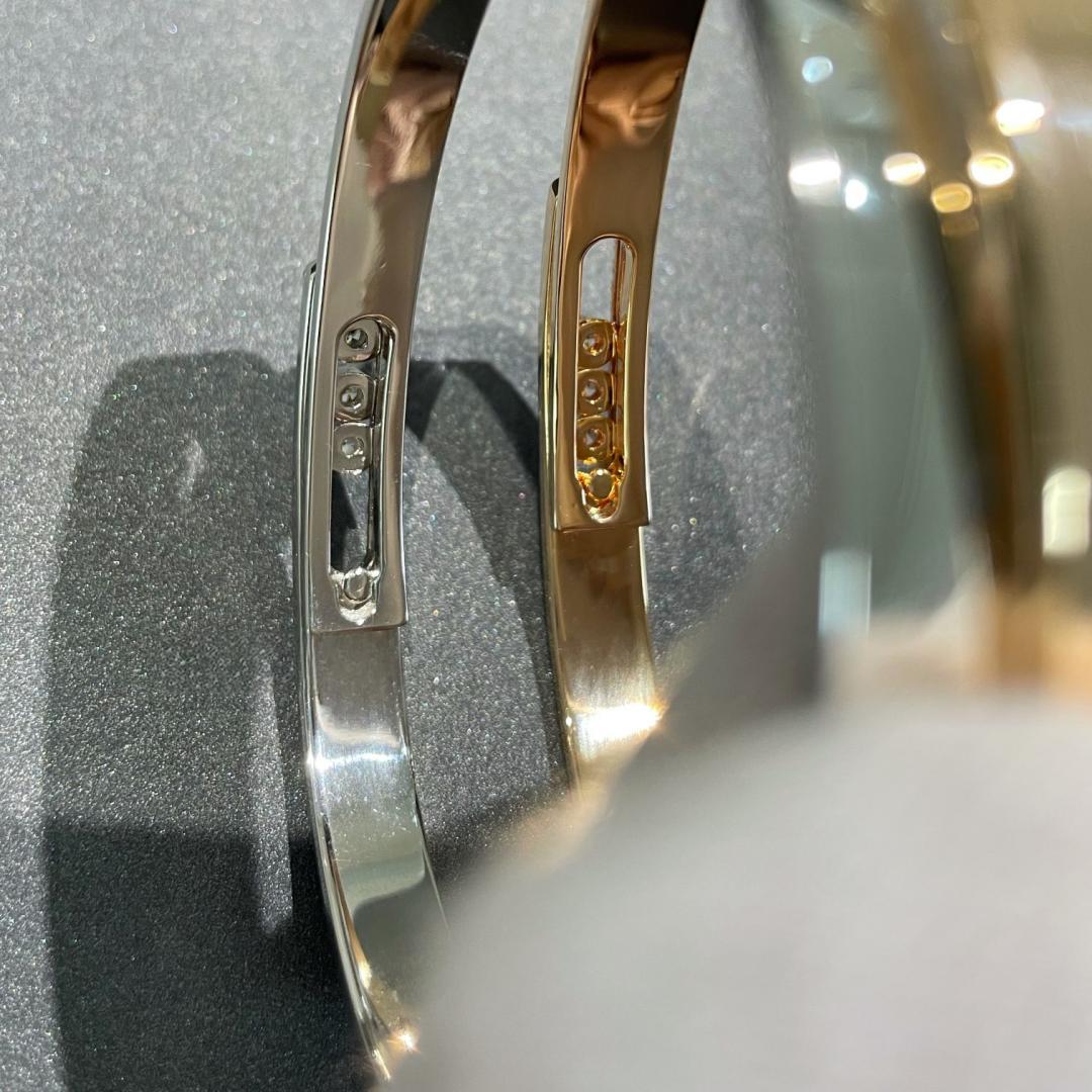 [Mystic ]Move Noa Rose Gold Pavé Diamond Bangle Bracelet