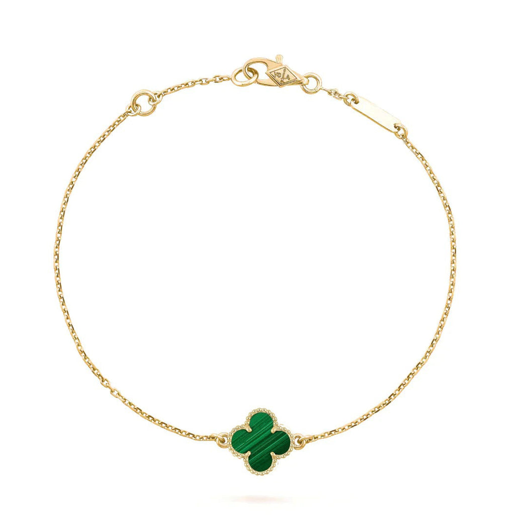 [Demi jewelry]CLOVER BRACELET MALACHITE 1 MOTIF