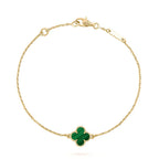 [Demi jewelry]CLOVER BRACELET MALACHITE 1 MOTIF