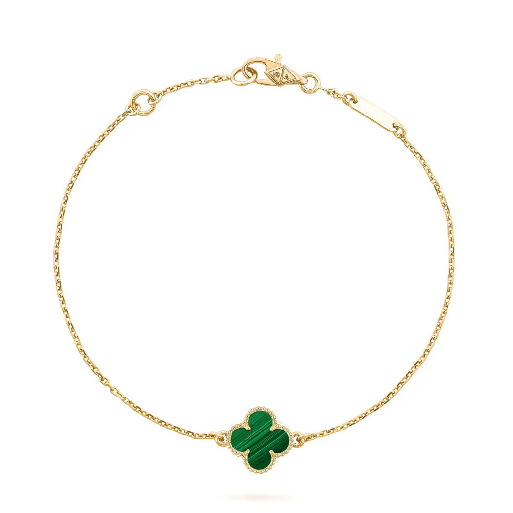 [Demi jewelry]CLOVER BRACELET MALACHITE 1 MOTIF