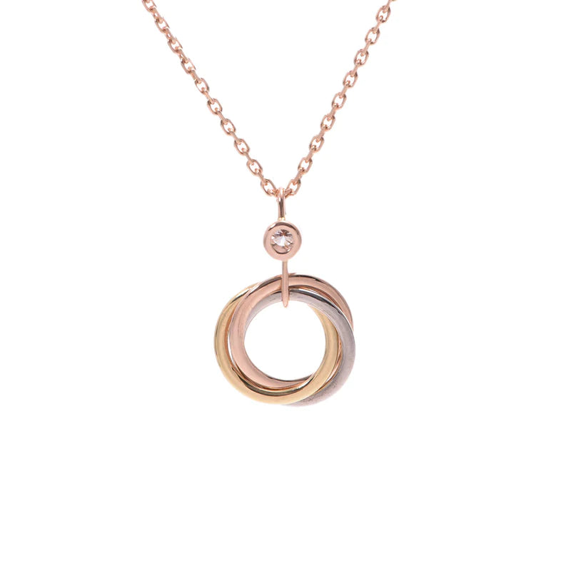 [Demi jewelry]TRINITY SILVER GOLD PINK GOLD NECKLACE