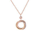 [Demi jewelry]TRINITY SILVER GOLD PINK GOLD NECKLACE