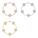 [Demi jewelry] CLOVER 5 MOTIF FULL DIAMOND BRACELET COLLECTION-new