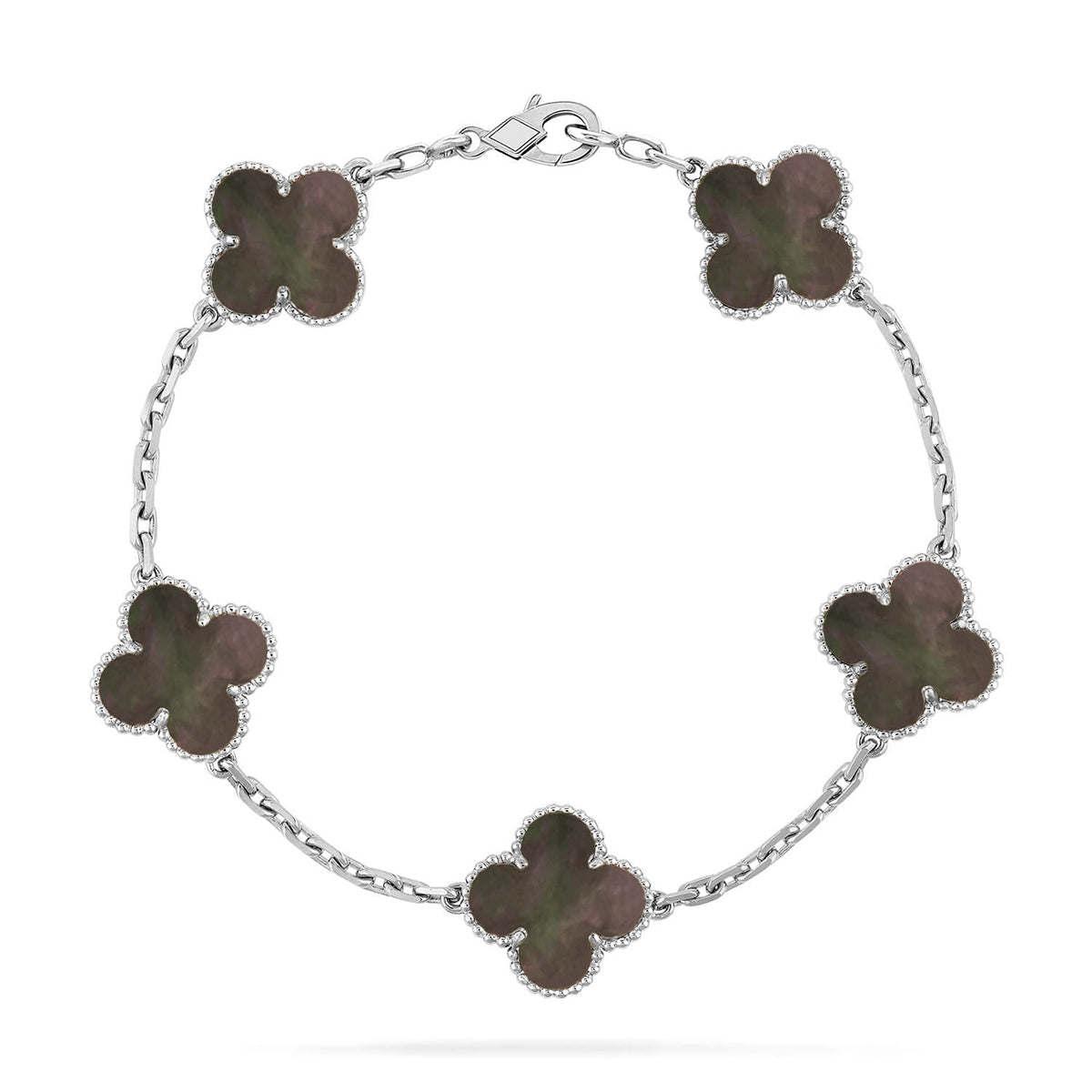 [Demi jewelry] CLOVER 5 MOTIF GRAY MOP BRACELET COLLECTION