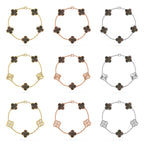 [Demi jewelry] CLOVER 5 MOTIF GRAY MOP BRACELET COLLECTION-new