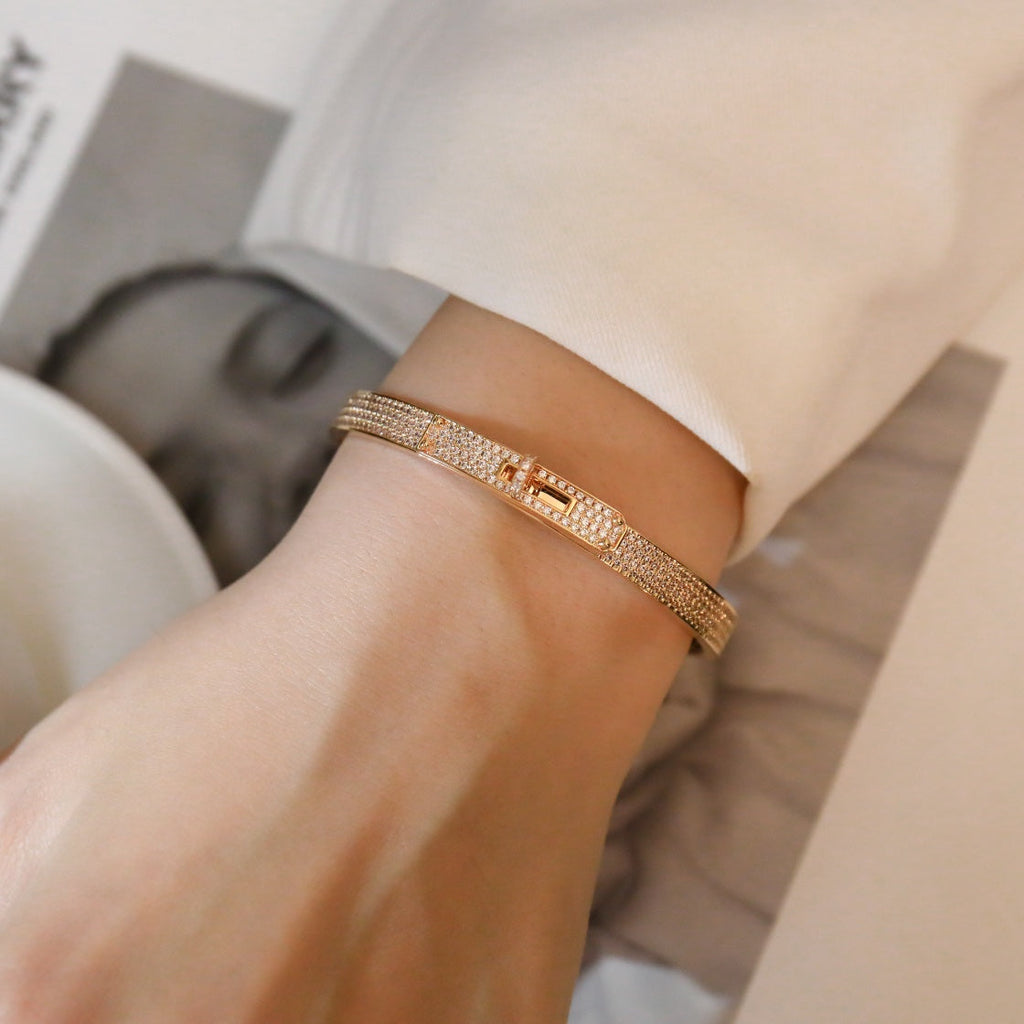 [Demi jewelry]KELLY BRACELET DIAMOND PAVED