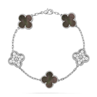 [Mystic] CLOVER 5 MOTIF GRAY MOP BRACELET COLLECTION