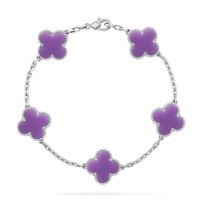 [Mystic]CLOVER 5 MOTIF LIGHT PURPLE BRACELET COLLECTION