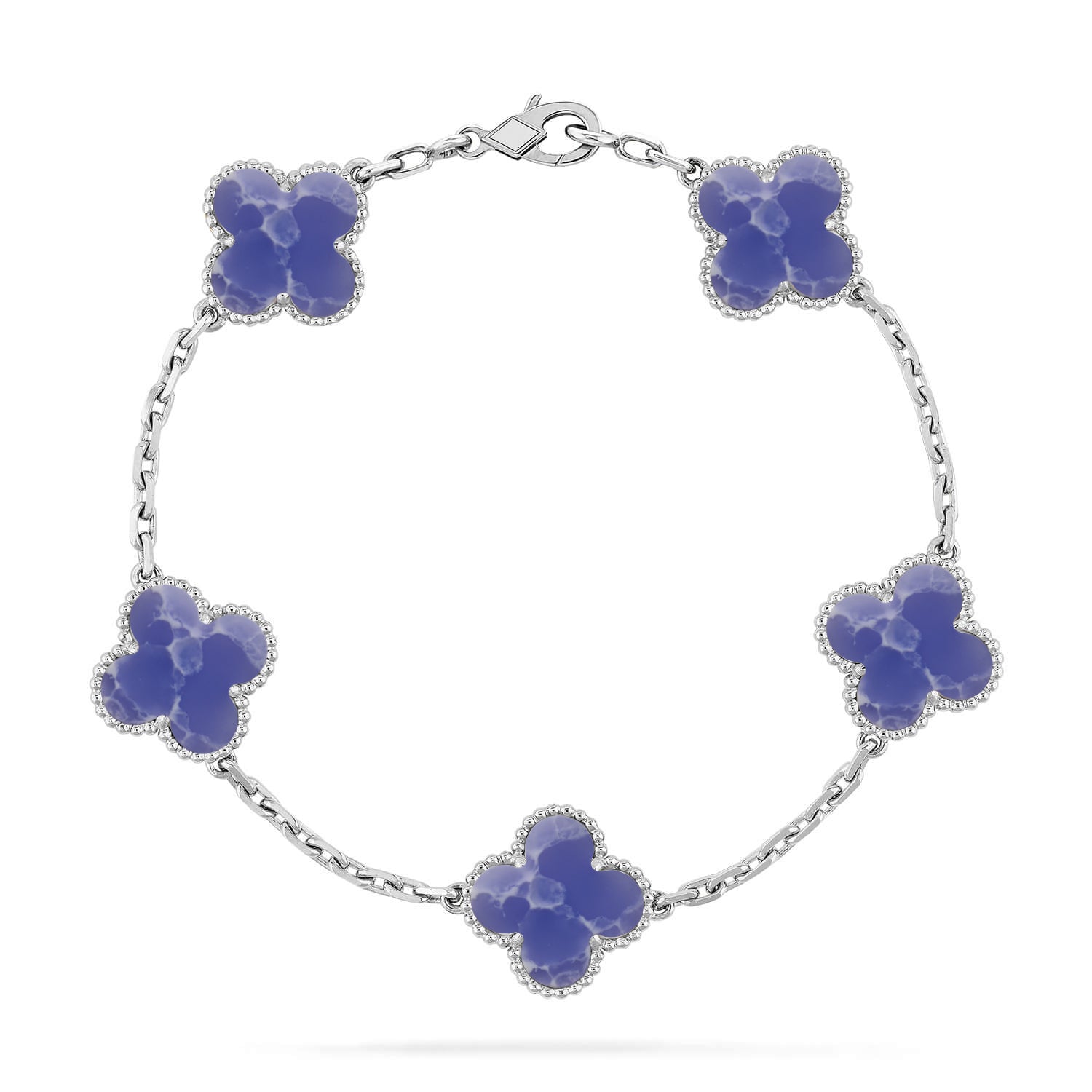 [Demi jewelry]CLOVER 5 MOTIF BLUE VEINS BRACELET COLLECTION-new