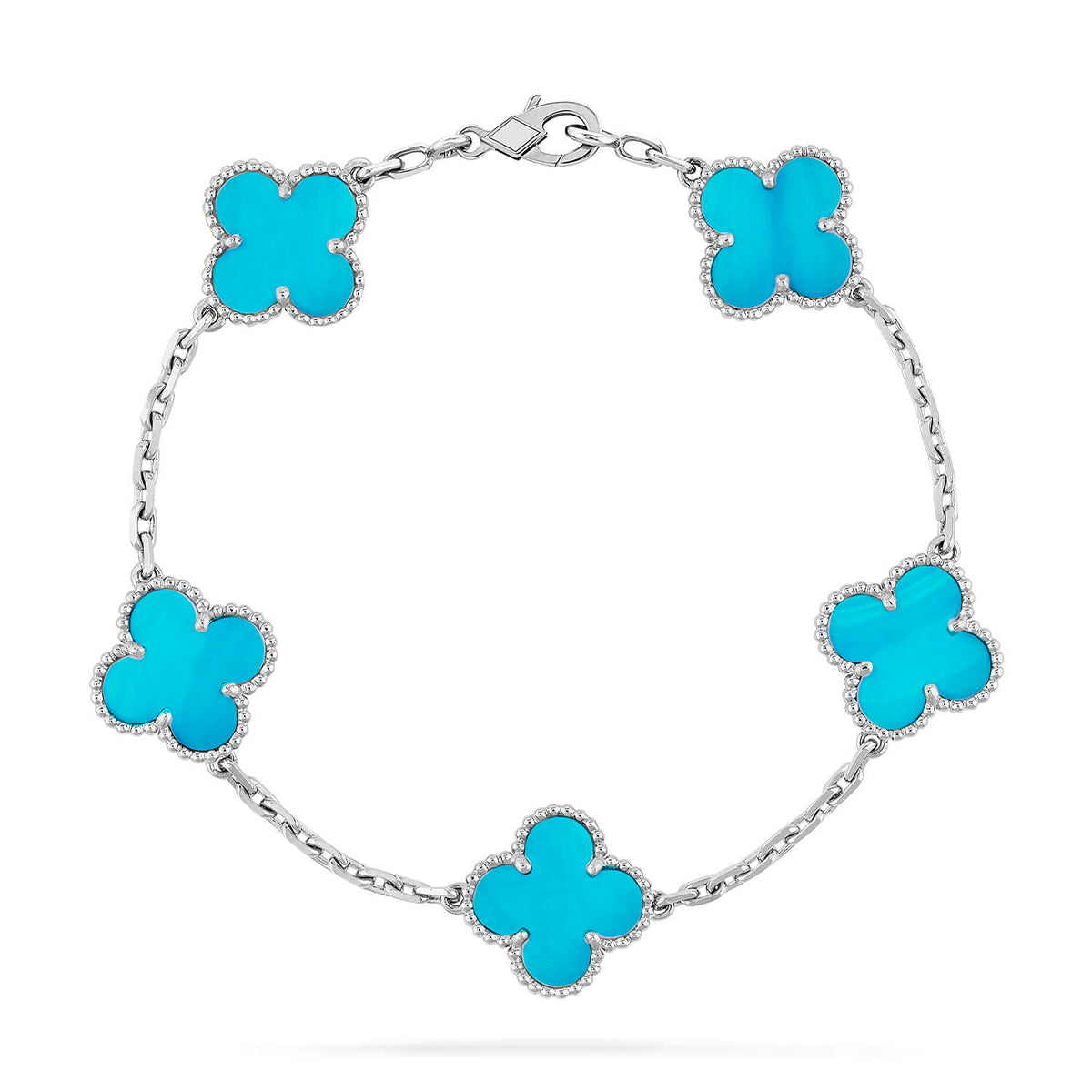 [Demi jewelry] CLOVER 5 MOTIF TURQUOISE BRACELET COLLECTION