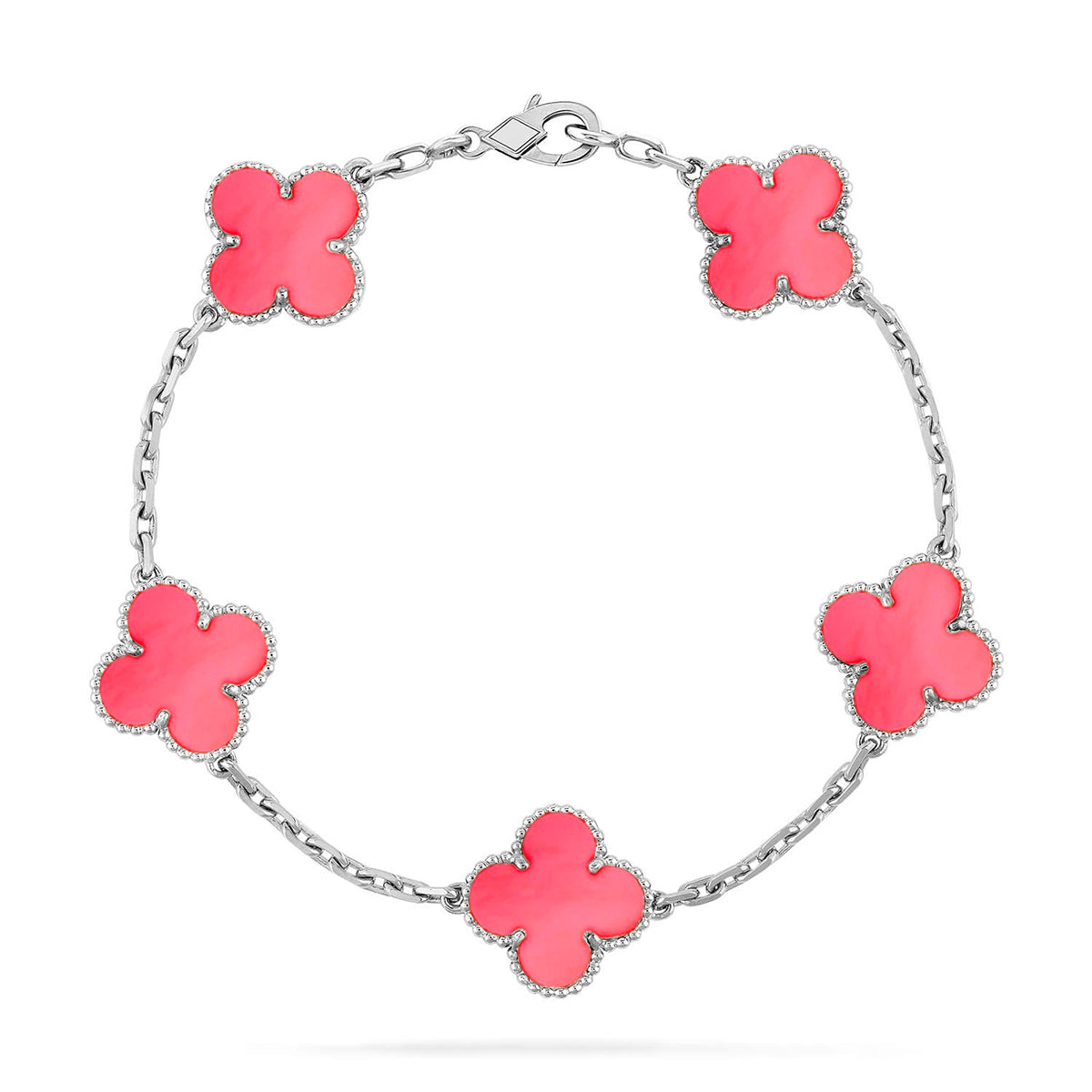 [Demi jewelry] CLOVER 5 MOTIFS  PINK MOP BRACELET COLLECTION