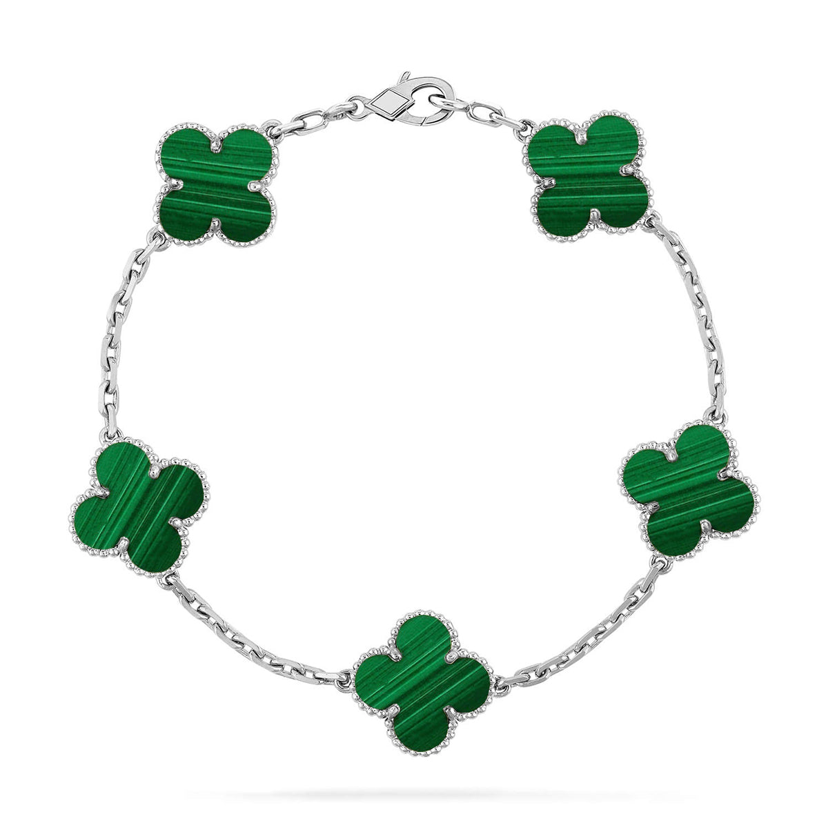[Demi jewelry] CLOVER 5 MOTIF MALACHITE BRACELET COLLECTION