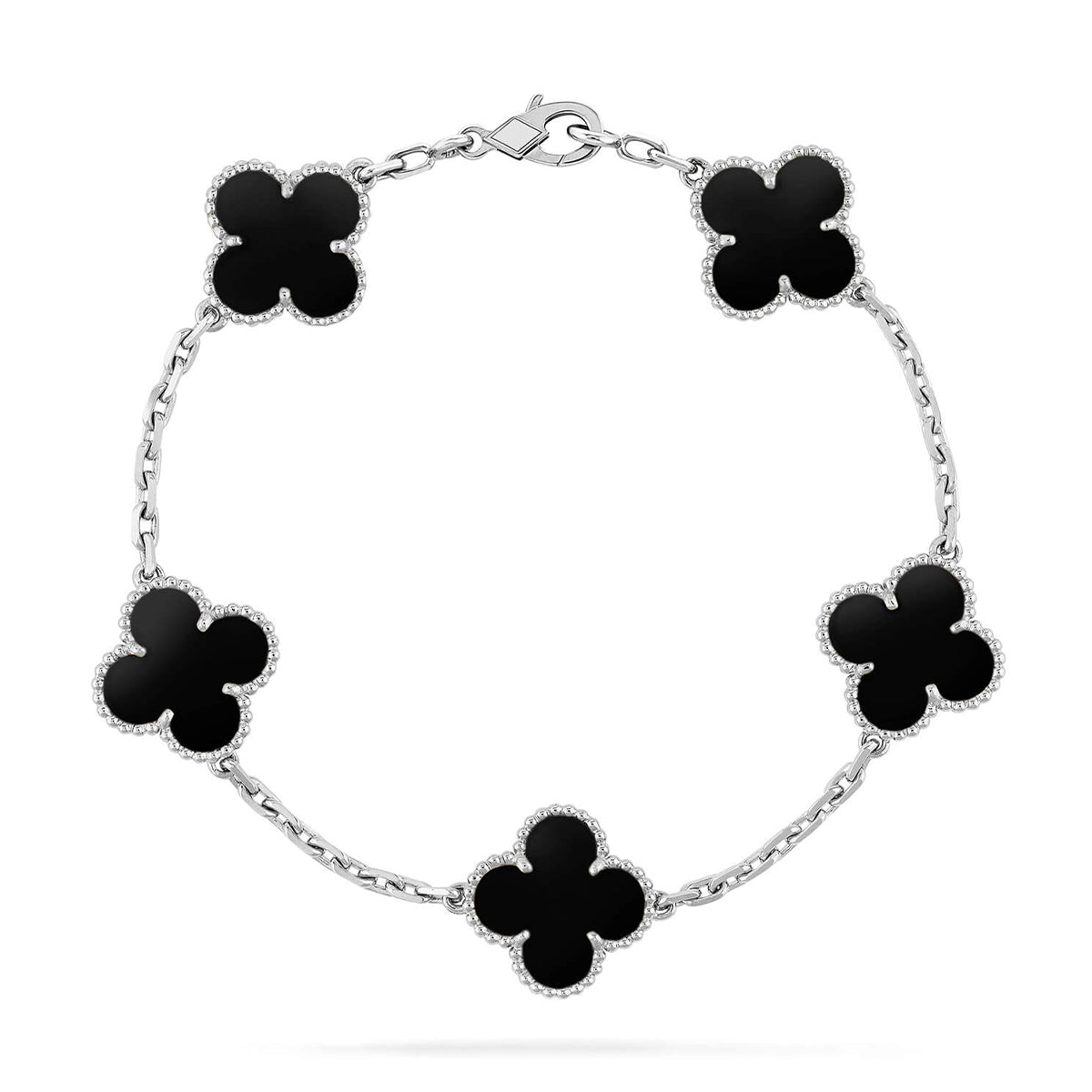 [Demi jewelry] CLOVER 5 MOTIF ONYXS BRACELET COLLECTION