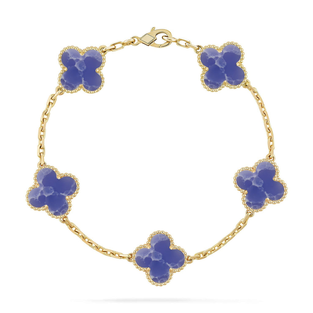 [Demi jewelry]CLOVER 5 MOTIF BLUE VEINS BRACELET COLLECTION-new