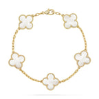 [Demi jewelry]CLOVER WHITE PEARL MOP 5 MOTIF BRACELET COLLECTION