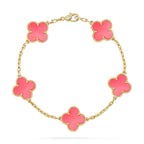 [Demi jewelry] CLOVER 5 MOTIFS  PINK MOP BRACELET COLLECTION