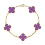 [Demi jewelry] CLOVER 5 MOTIF VIOLET BRACELET COLLECTION-new
