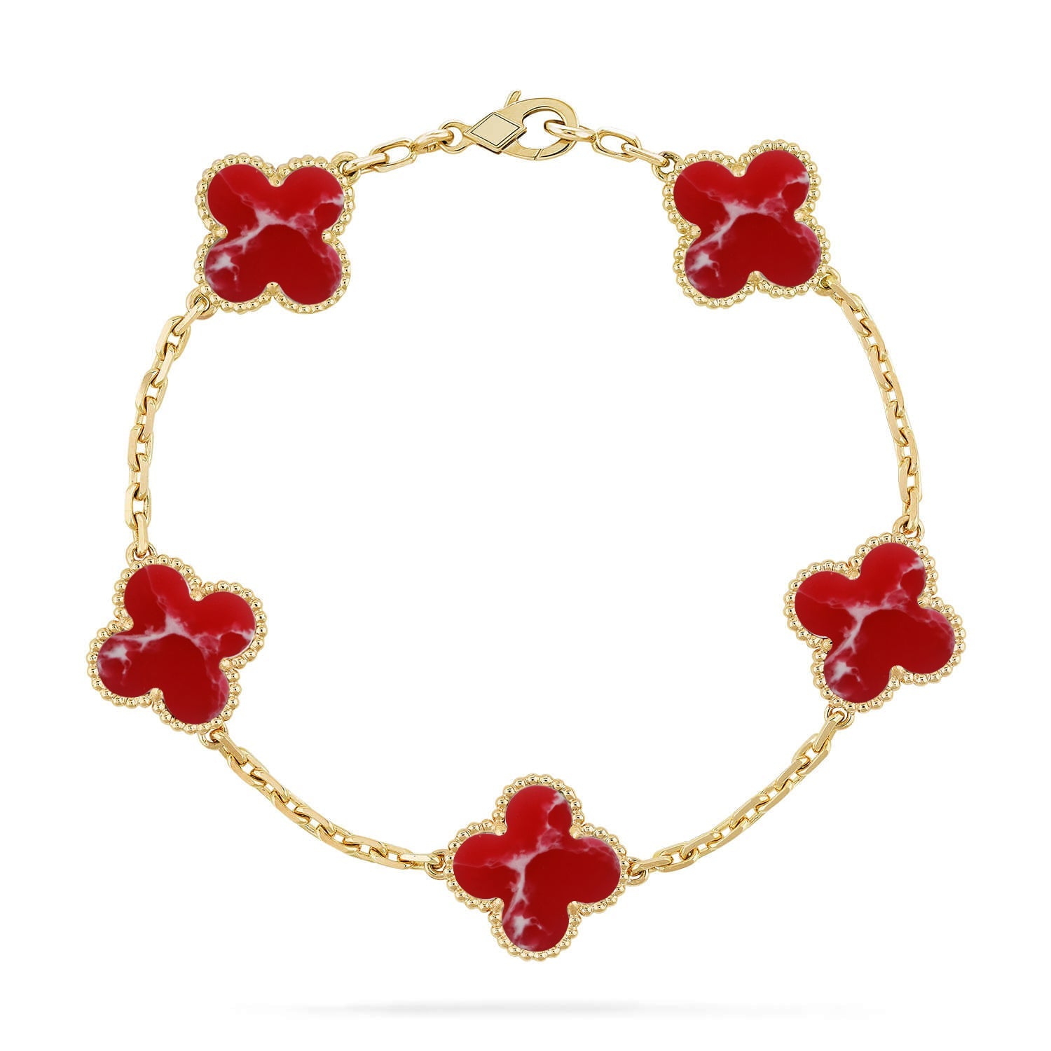 [Demi jewelry]CLOVER 5 MOTIF RED PATTERN BRACELET COLLECTION