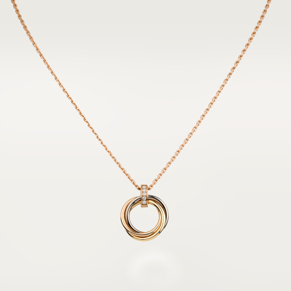 [Demi jewelry]TRINITY NECKLACE GOLD  DIAMONDS