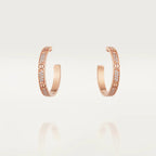 [Demi jewelry]LOVE DIAMOND PINK GOLD HOOP EARRINGS