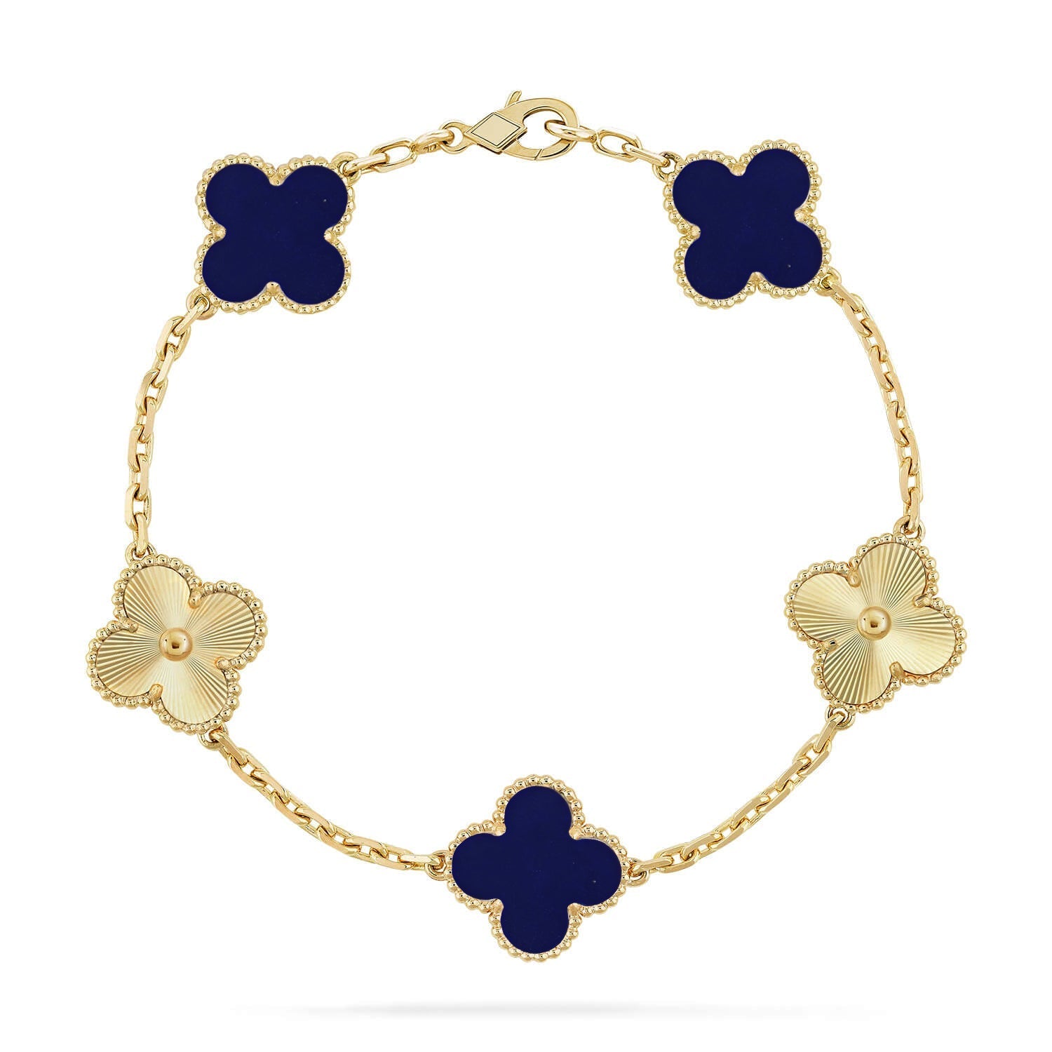 [Demi jewelry]CLOVER 5 MOTIF LAPIS LAZULI BRACELET COLLECTION-new