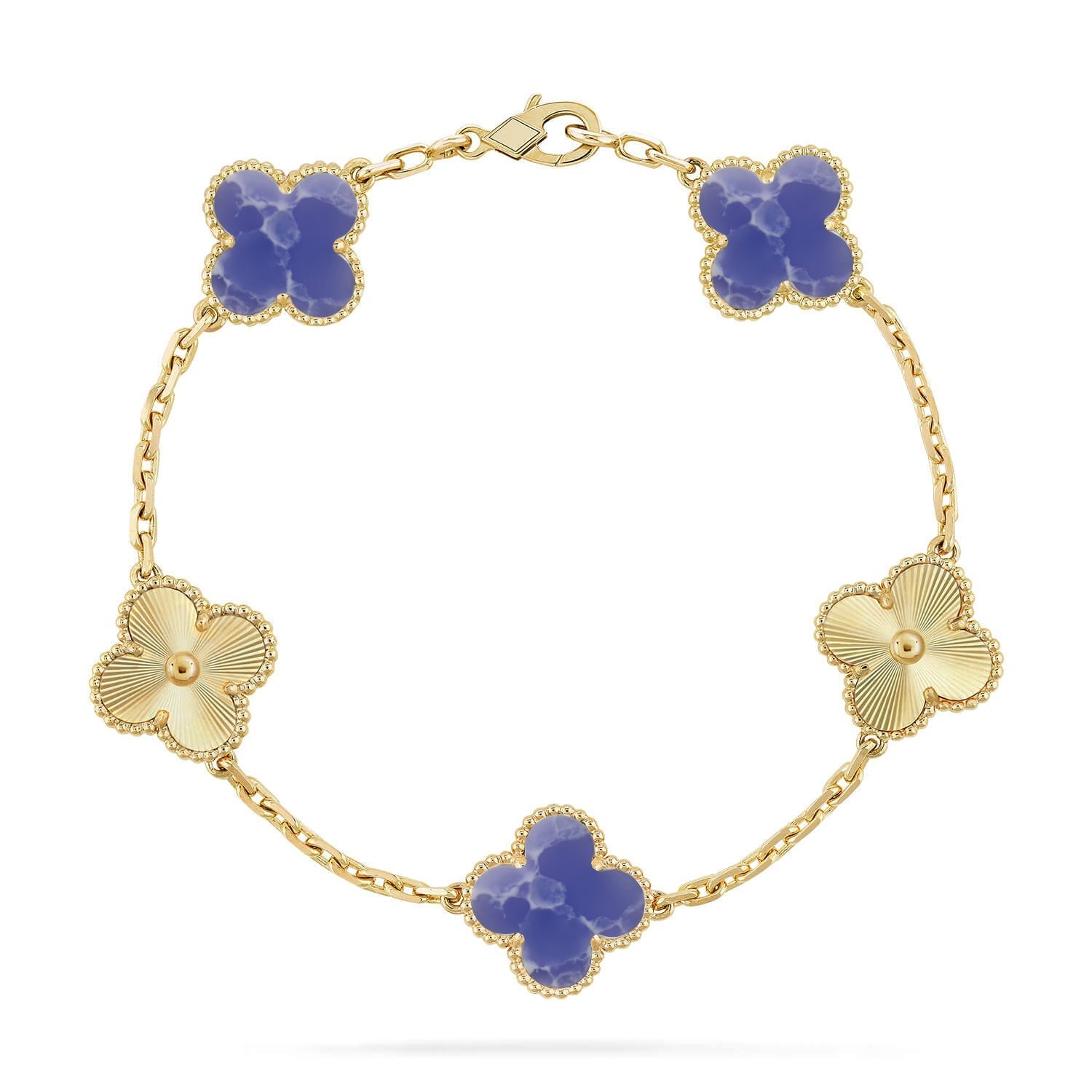 [Demi jewelry]CLOVER 5 MOTIF BLUE VEINS BRACELET COLLECTION-new