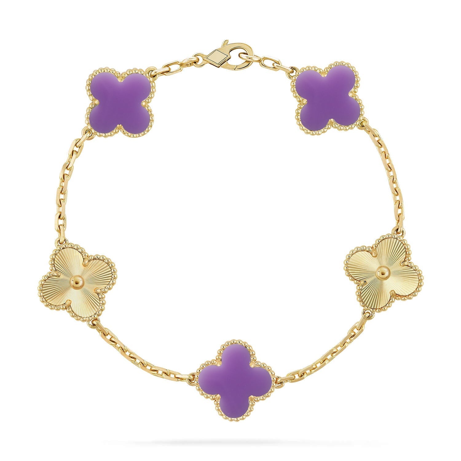 [Demi jewelry]CLOVER 5 MOTIF LIGHT PURPLE BRACELET COLLECTION-new