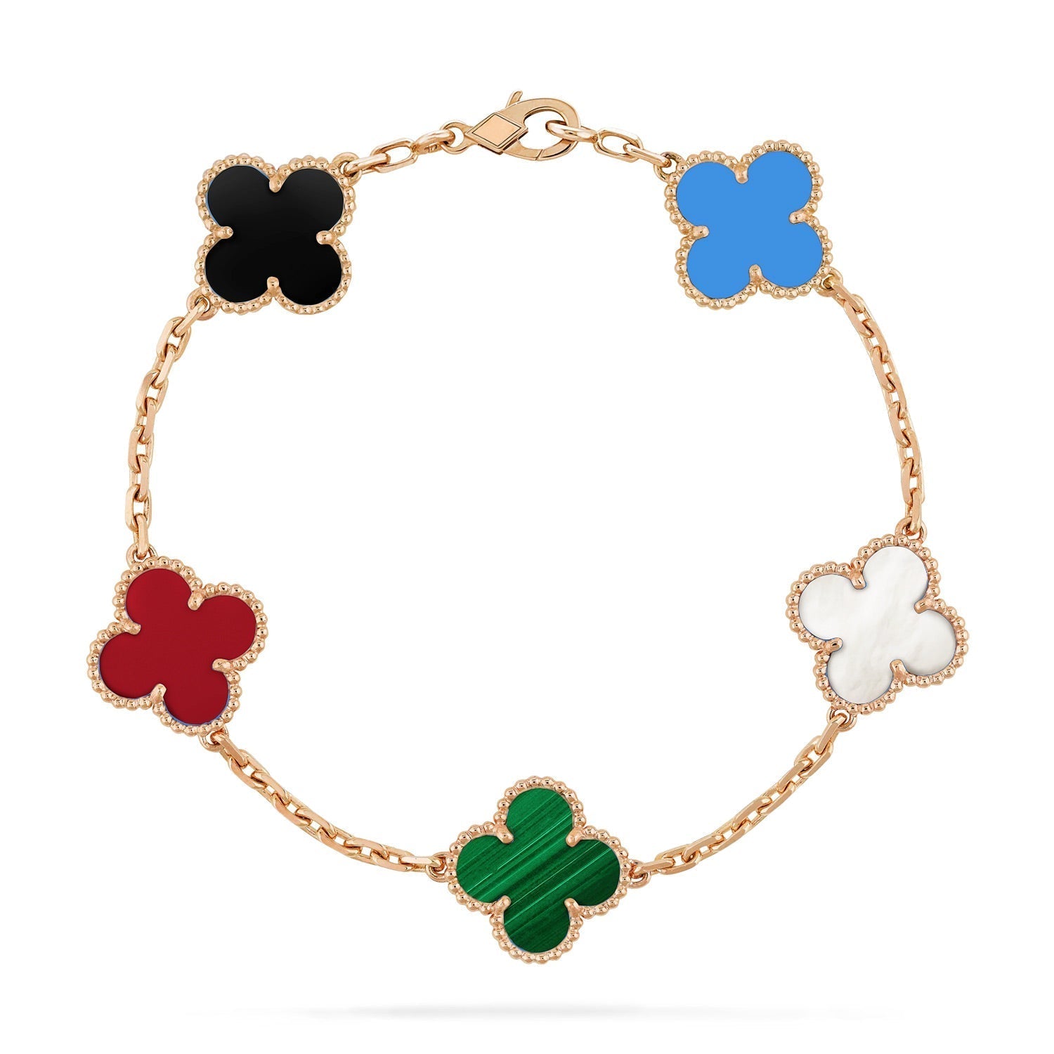 [Demi jewelry]CLOVER 5 MOTIFS MULTICOLOR BRACELET