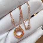 [Demi jewelry]LOVE NECKLACE 16MM 2 DIAMONDS
