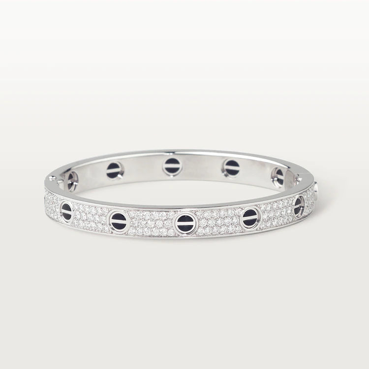 [Demi jewelry]LOVE BRACELET 6.1MM DIAMOND-PAVED CERAMIC